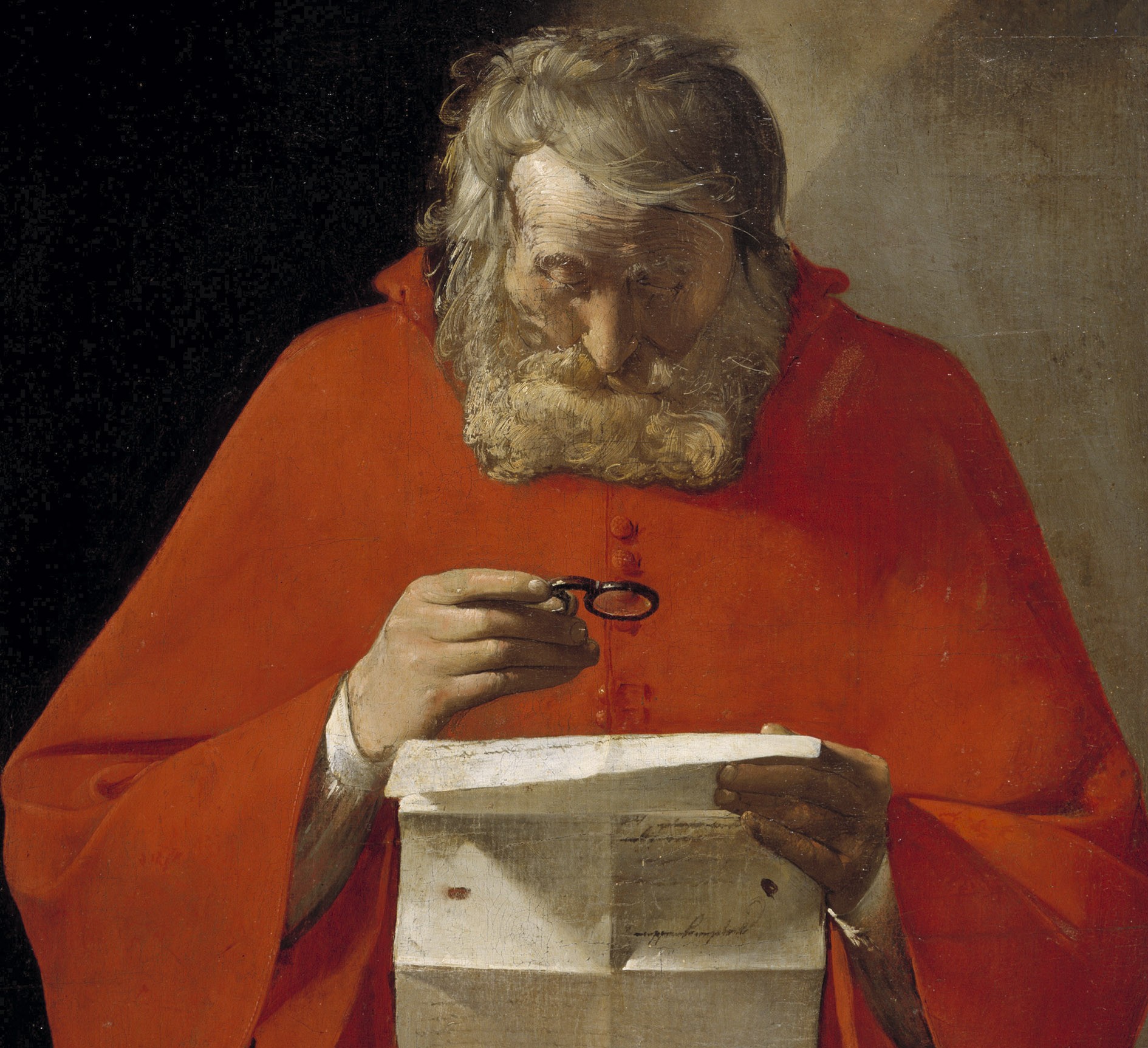 Sant Jeroni, patró dels traductors, llegint una carta