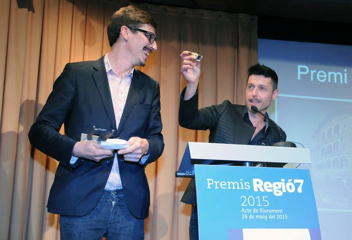 Pep Espelt recull el Premi Cultura de Regió 7 en nom del col·lectiu Konvent