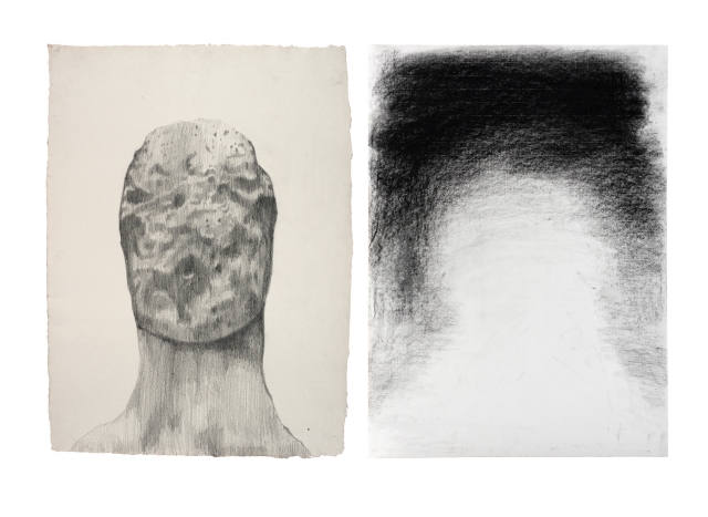 Fissures (Supervivències), 2012. Llapis grafit i carbó, 76 X 55 CM. Artista: Oriol VIlapuig